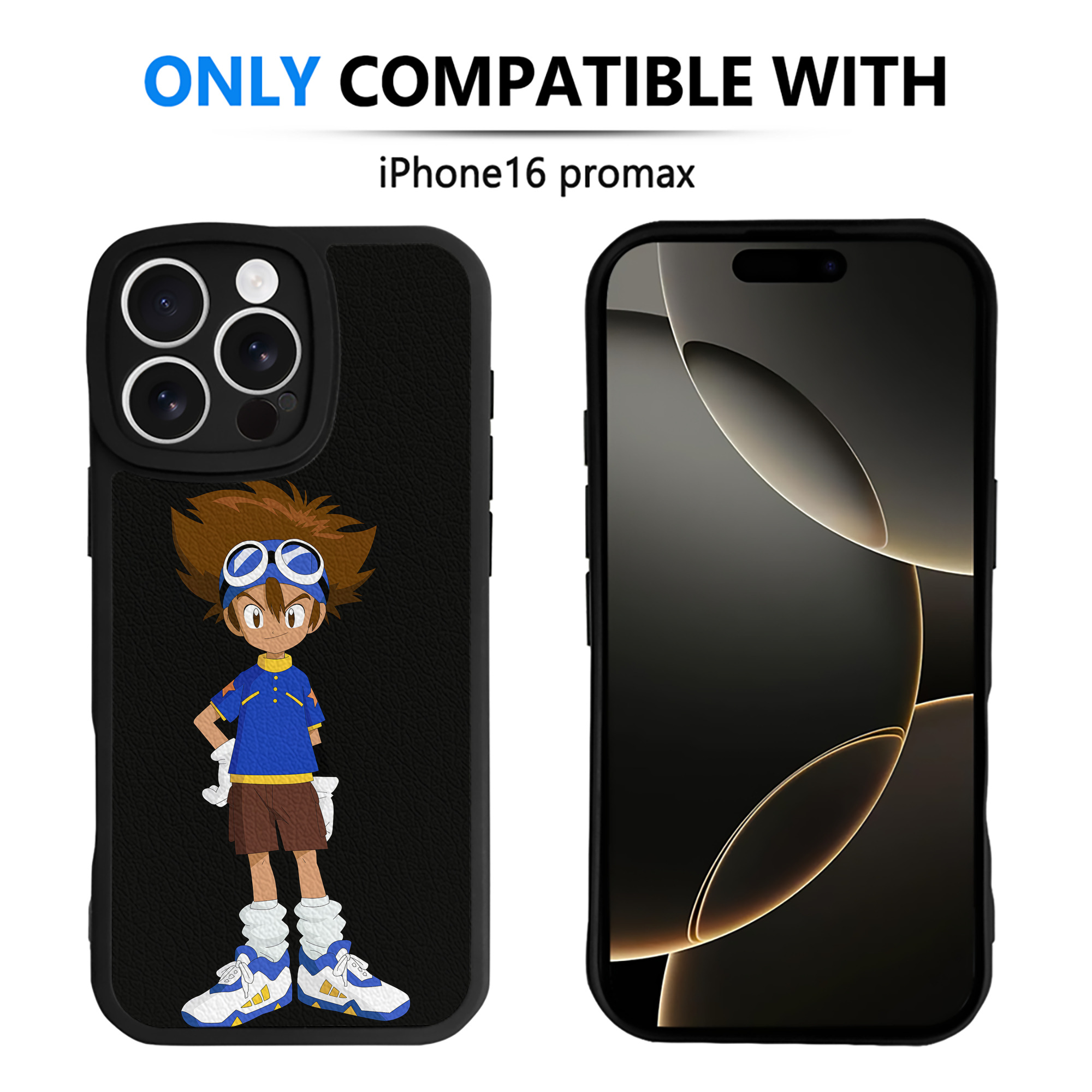 （画像用） Digimon デジタルモンスター/デジモン 【iPhone 16シリーズ対応】シリコンスマホケース（レザー調） 材質：シリコン